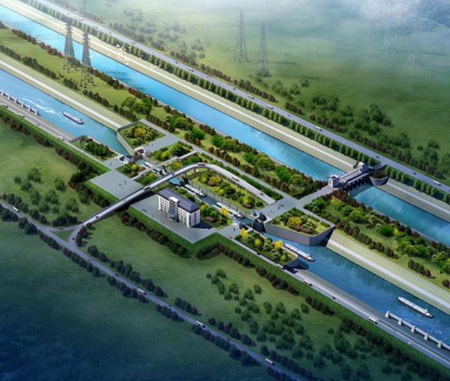 擬建兆河船閘效果圖